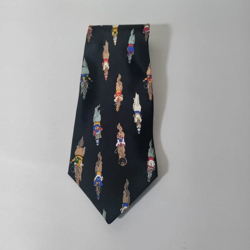 Off To The Races Tie 1996‎ Vicky Davis - Brockville Collection Equestrian Preppy